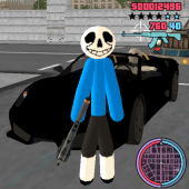 Sans Stickman Rope Hero Simulator