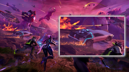 Fortnite Marty McFly: An image of the delorean in Fortnite.